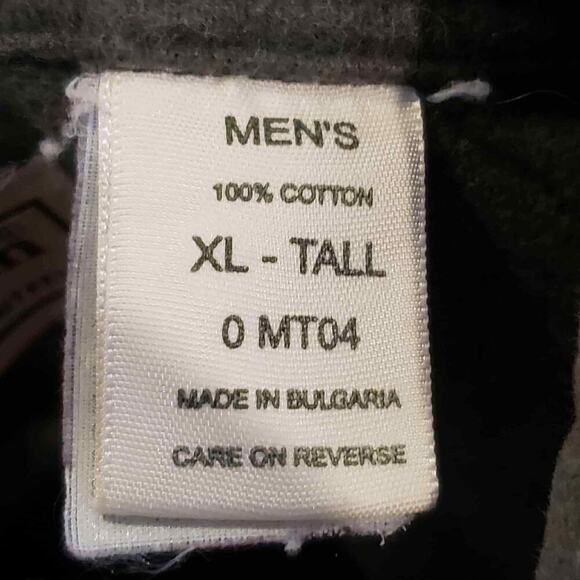 LL Bean Shirt Chamois Men’s Long Sleeve Green Button Down Size XLT Cotton - Picture 6 of 8